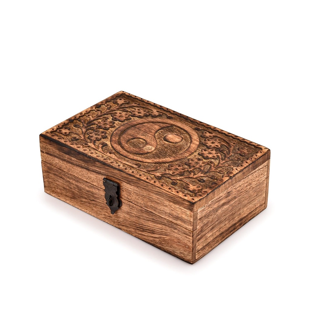 Indus Lifespace Mango Wood Jewelry Box, Small Storage Box, Bridal Shower Gift, Decorative B
