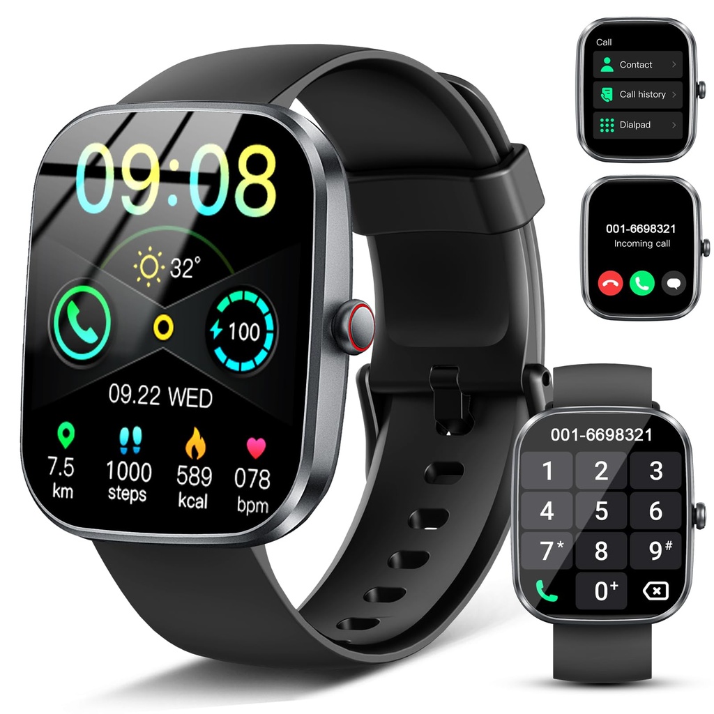 Smart Watch, 2026 HD 1.91" Bluetooth 5.4 Calling Smartwatch for Men Women, SPO2/Heart Rate/