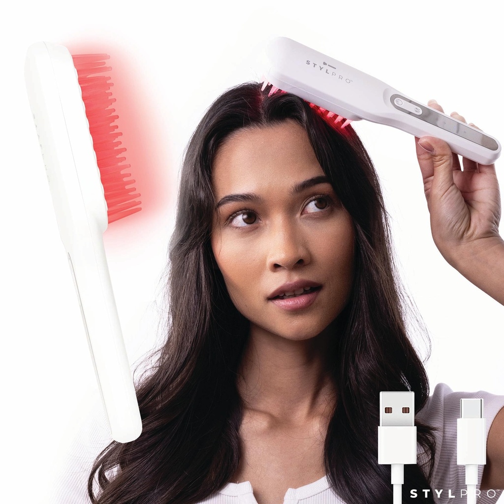 STYLPRO Red Light Hair Brush Comb, Encourages Hair Growth, Stimulates Hair Follicle