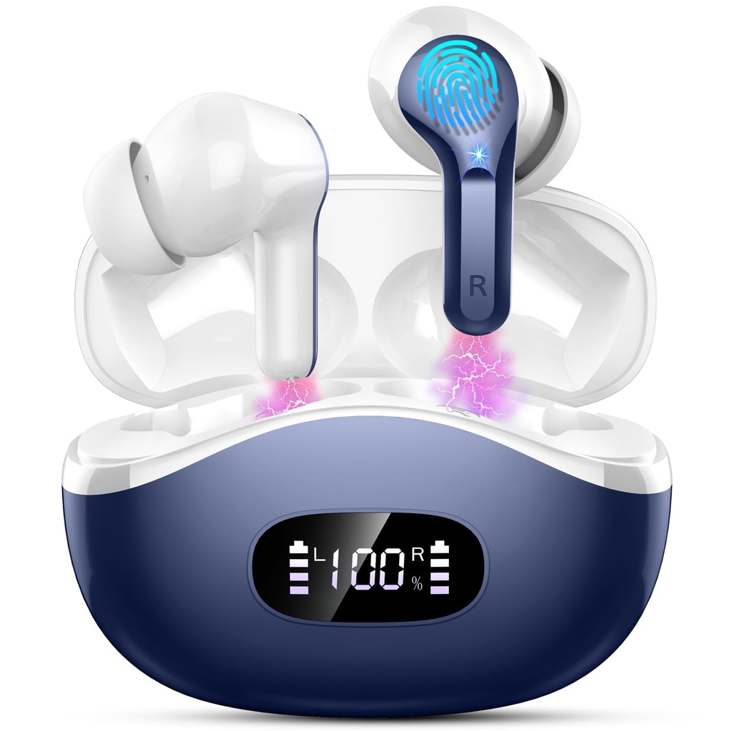 Rinsmola Wireless Earbuds, Bluetooth 5.4 Ear Buds 2026 New Wireless Headphones in Ear with