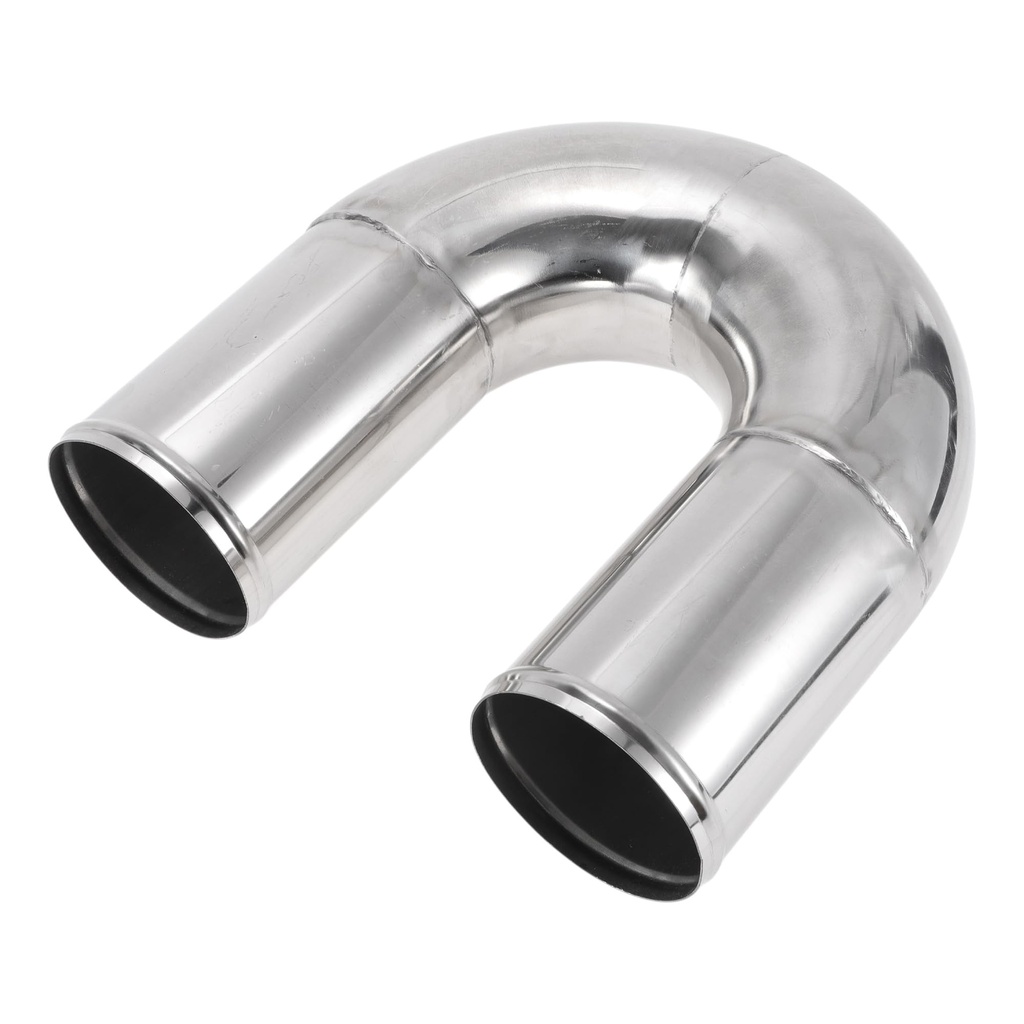 Motoforti 180 Degree Mandrel Exhaust Tube with Bead Roll DIY Custom Car Modified Exhaust Pipe