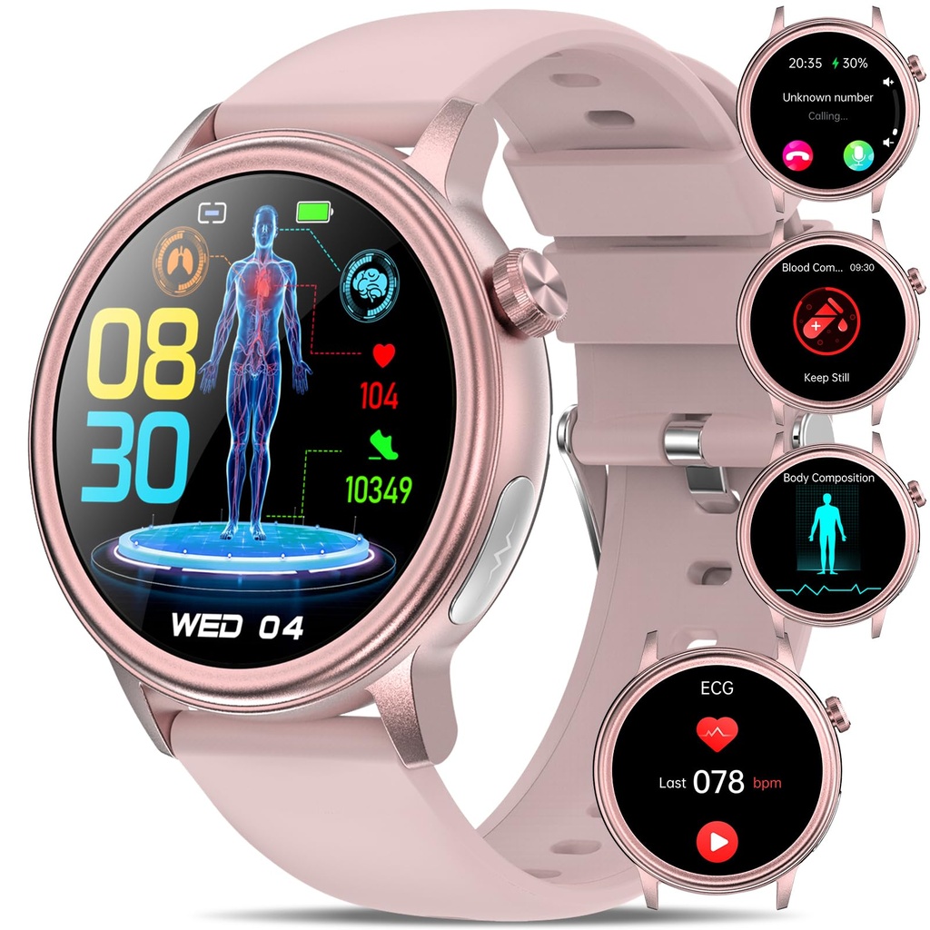 2026 Smart Watch for Women with ECG Blood Pressure Sleep Apnea Monitor 1.39" Health Fitness Tracker