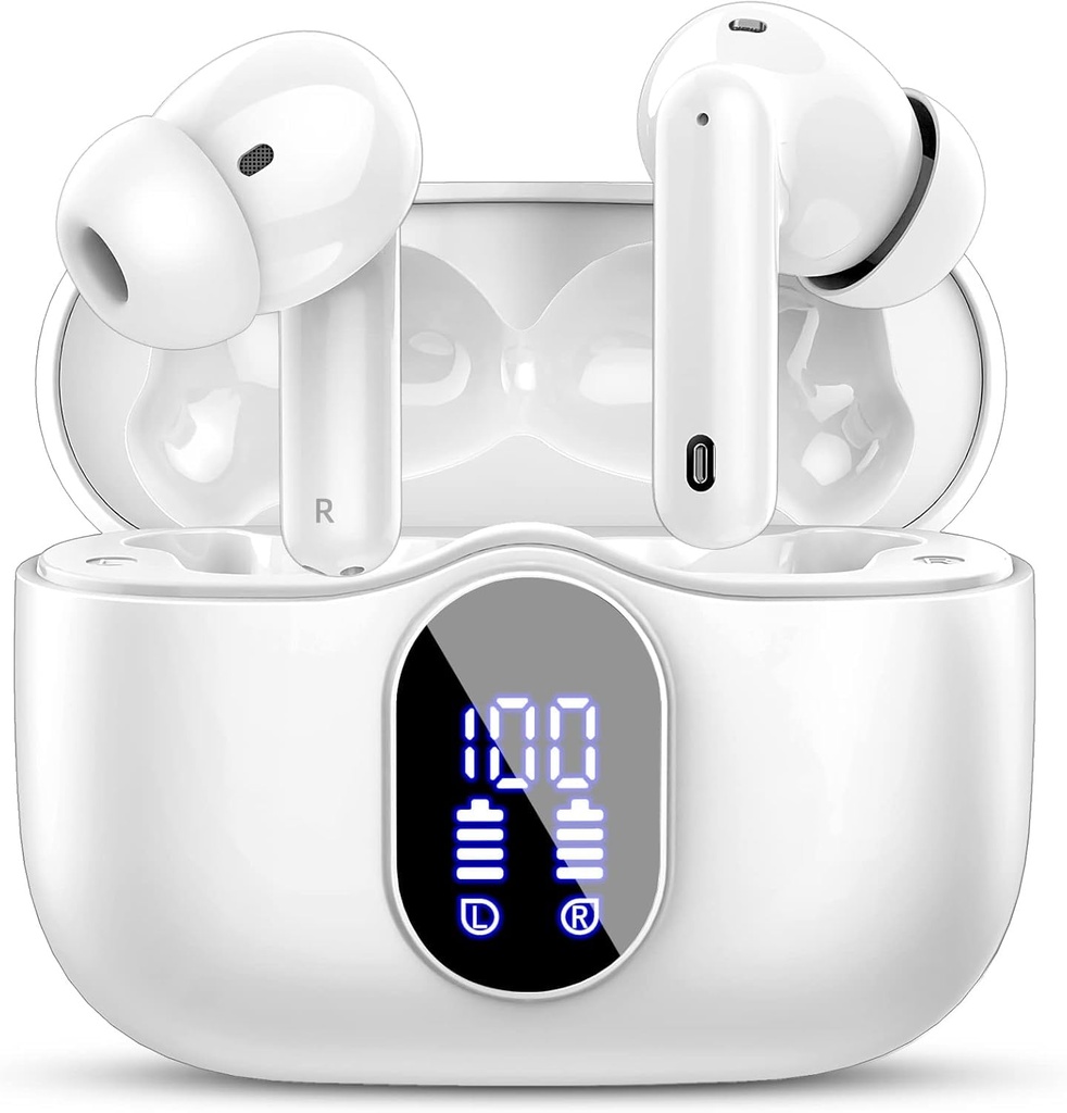 Btootos Wireless Earbuds, Bluetooth 5.4 Headphones In Ear with 4 ENC Noise Cancelling Mic,