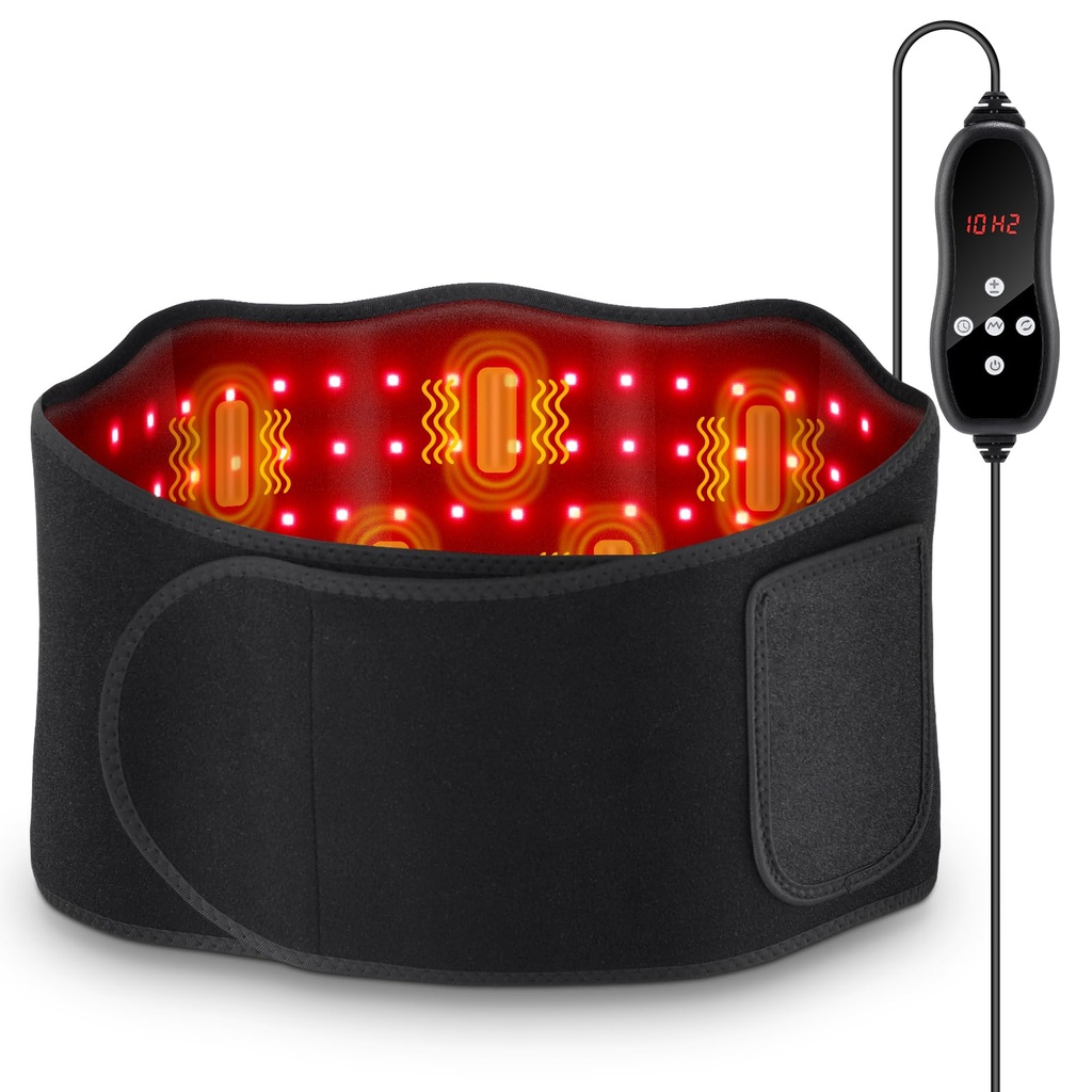 Red Light Massaging Belt for Body, 660nm Red Light & 850nm Near-Infrared Light Wrap Belt
