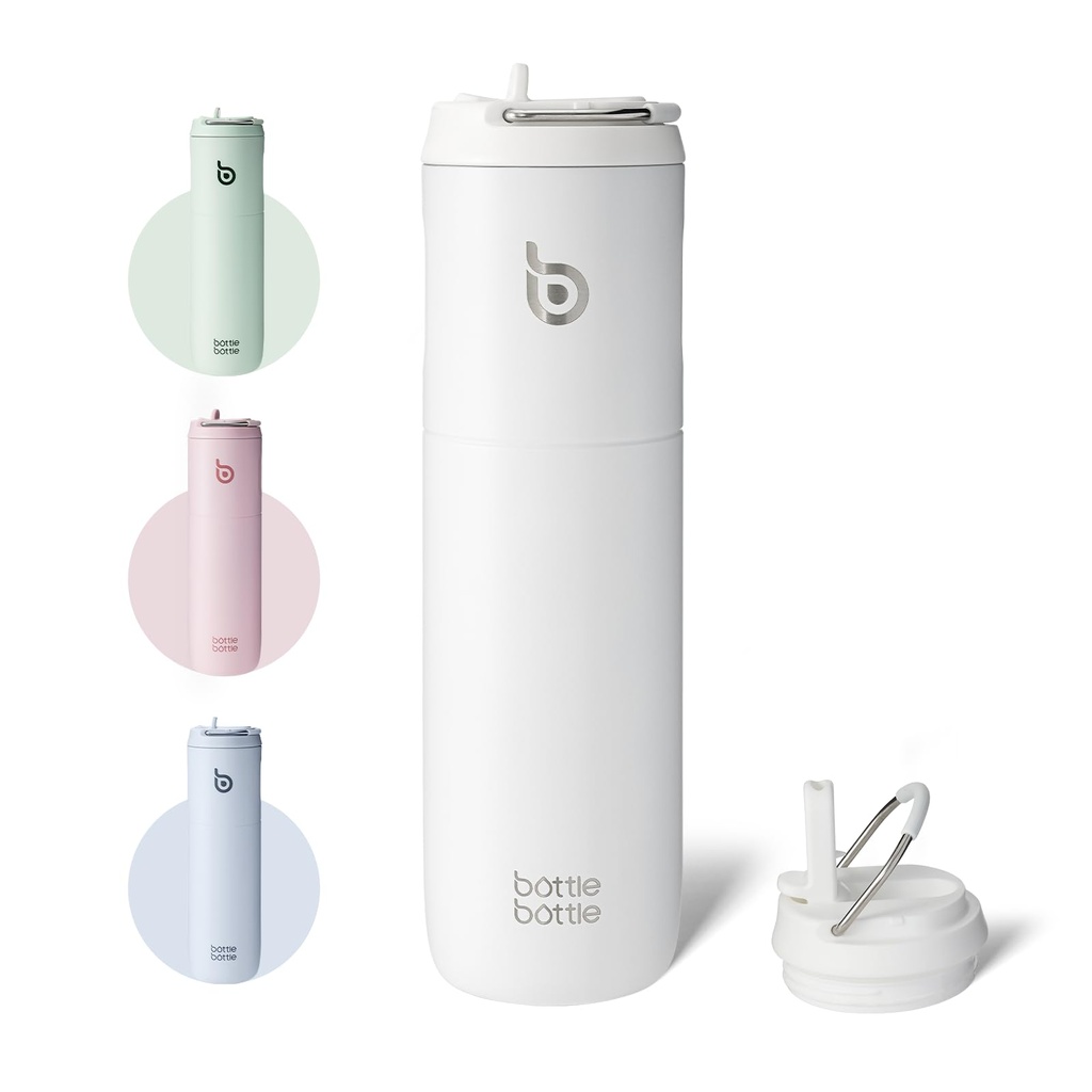 Bottle Bottle Stainless Steel Water Bottle 700ml with Straw and Lid Sports Insulated Metal With Handle