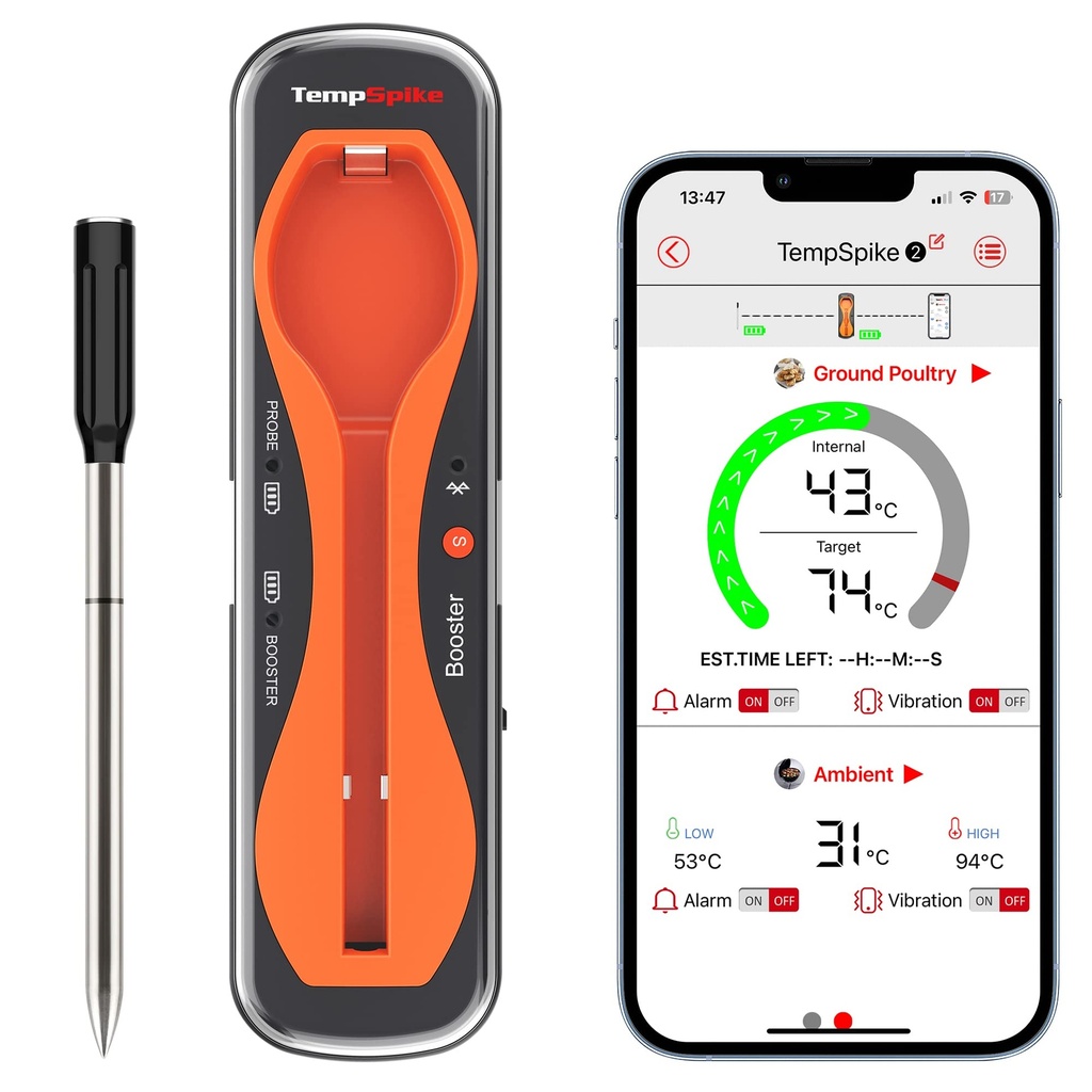 ThermoPro TempPro 150m Range Truly Wireless Meat Thermometer, Bluetooth Meat Thermometer