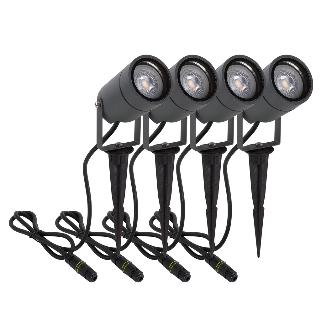 DAWALIGHT Landscape Lights Outdoor 4 Pcs, GU10 Spike Lights Outdoor for Garden Path Patio 