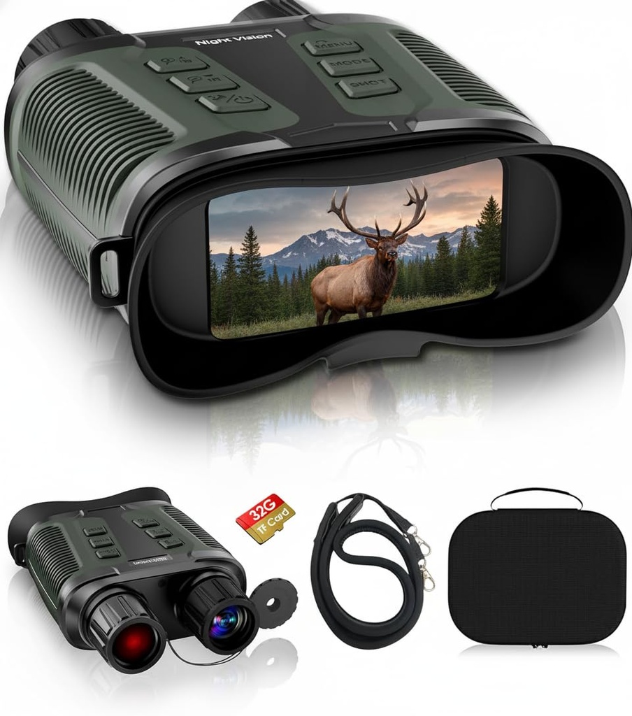 Night Vision Binoculars for Adults, 4K Full-Colour Digital Night Vision Goggles with 8X Zoom