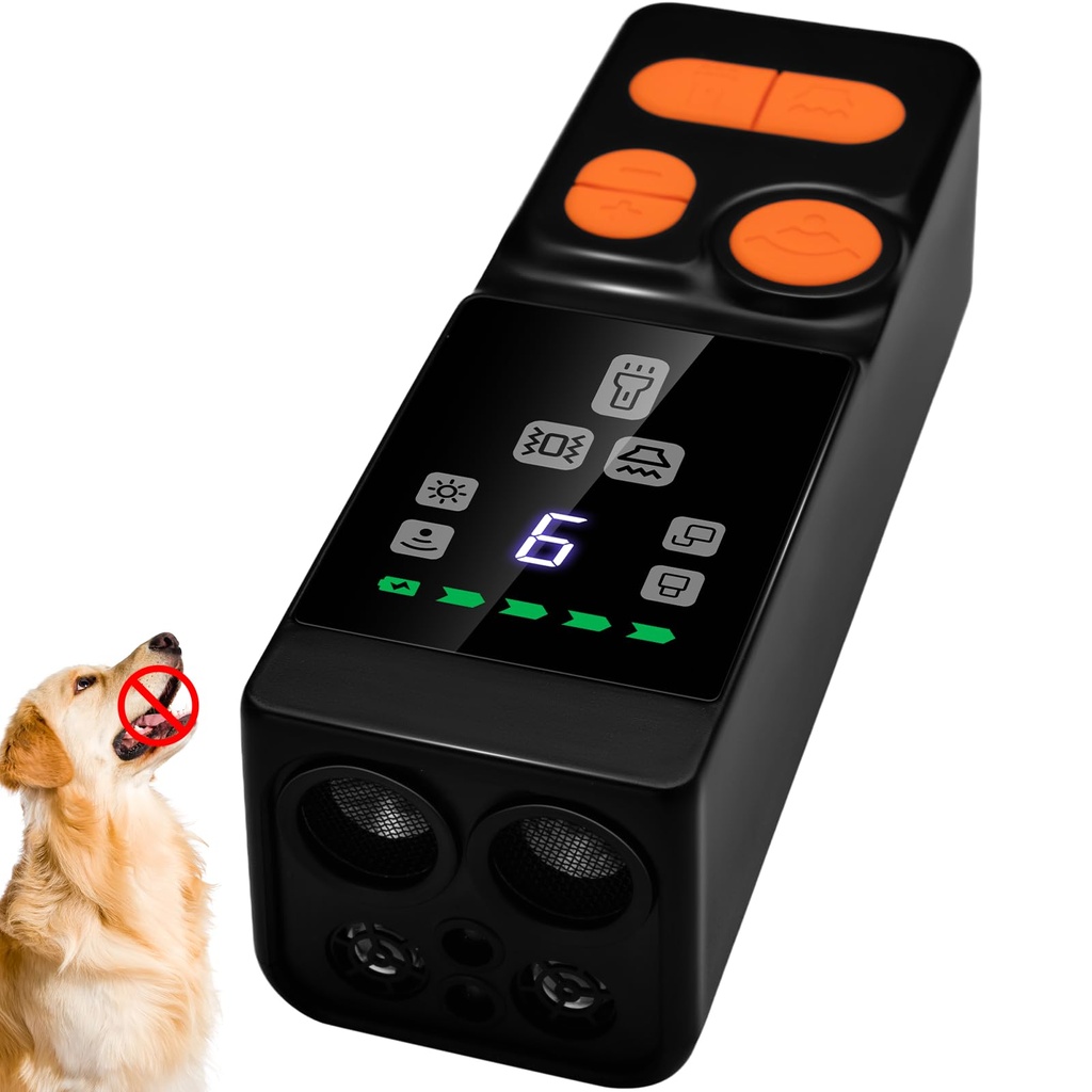 Anti Barking Device for Dogs, 4X Ultrasonic Dog Bark Deterrent Devices with HD Display - Re
