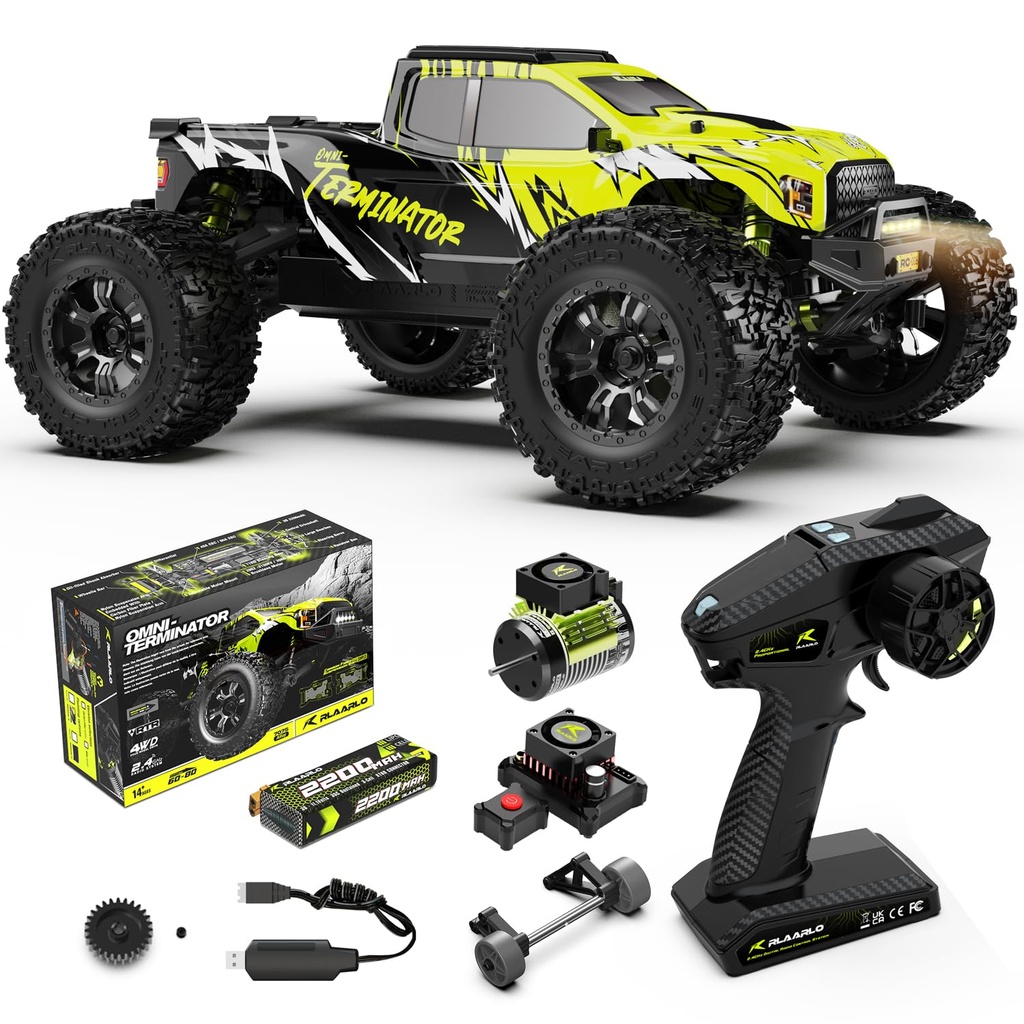 AMORIL 1/10 RTR Brushless Fast RC Cars for Adults,Max 50mph Hobby Electric Off-Road Monster Truck