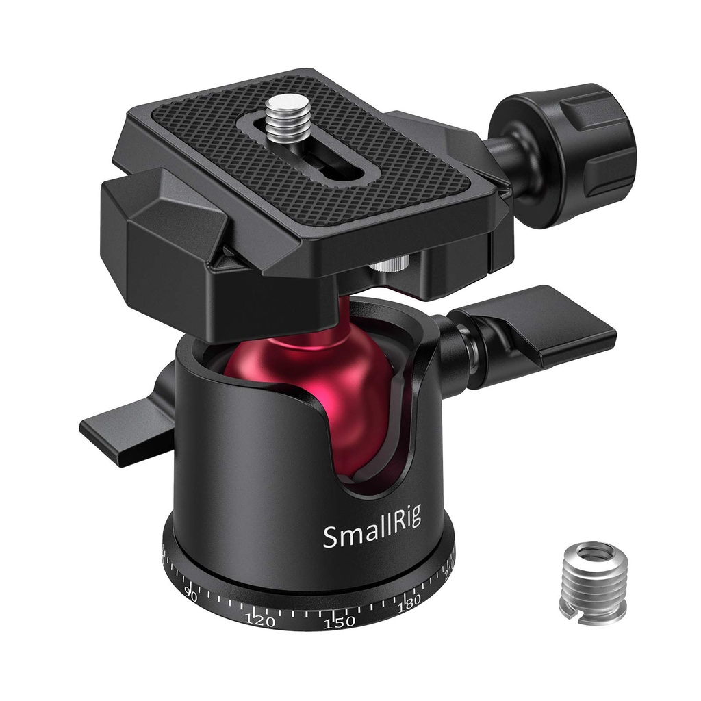 SMALLRIG Tripod Ball Head 360Ã‚Â° Panoramic, Mini Ball Head with with 1/4" Screw 3/8" Thread