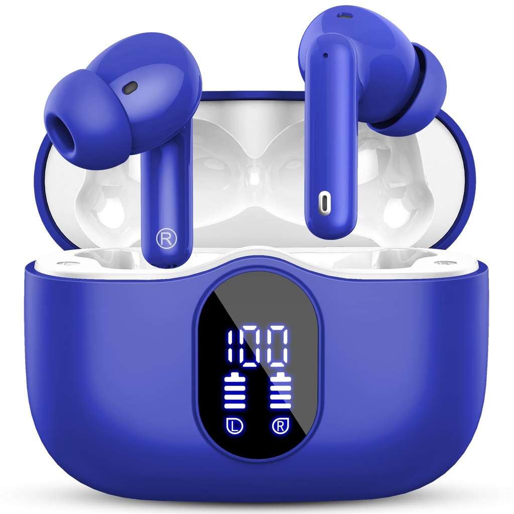 Wireless Earbuds, Bluetooth 5.4 Headphones In Ear with 4 ENC Noise Cancelling Mic