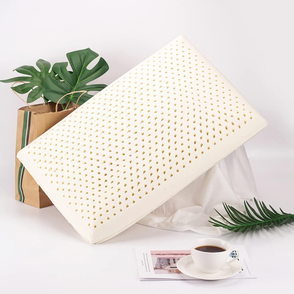 Talatex Natural Dunlop Latex Pillow Ã”Ã‡Ã´Medium Firm, Medium Profile Support for Neck & Shoulders