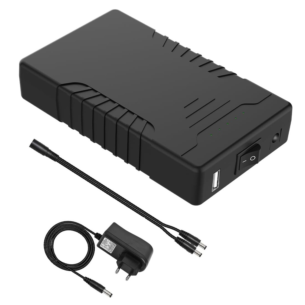 TalentCell Rechargeable 36W 12V/6000mAh 5V/12000mAh DC Output Power Bank Pack for LED Strip