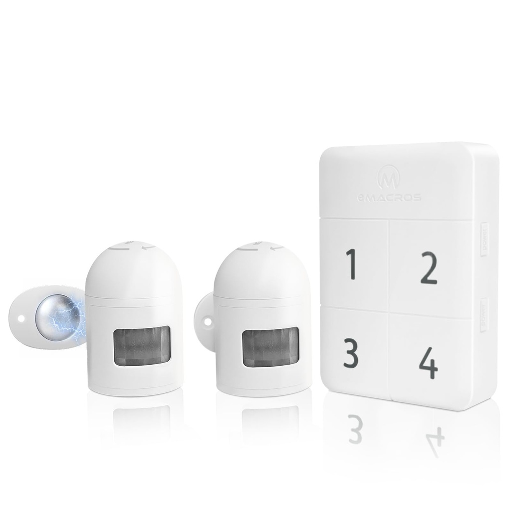 HOMEYO Driveway Alarm Wireless Weatherproof Motion Sensor, Home Security Alarm 500 FT Motio