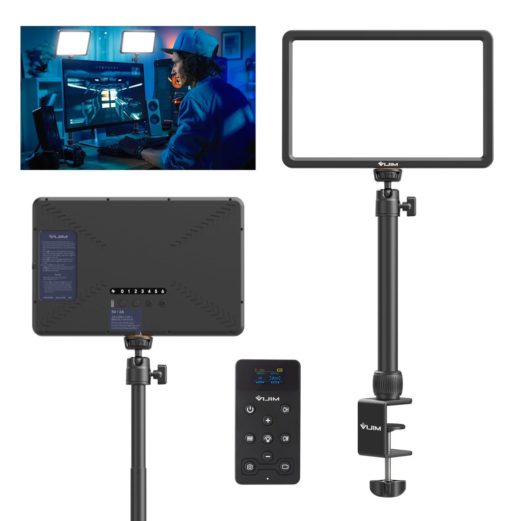 ULANZI K20 Key Light LED Video Light with Remote Control, Professional Studio LED Panel wit
