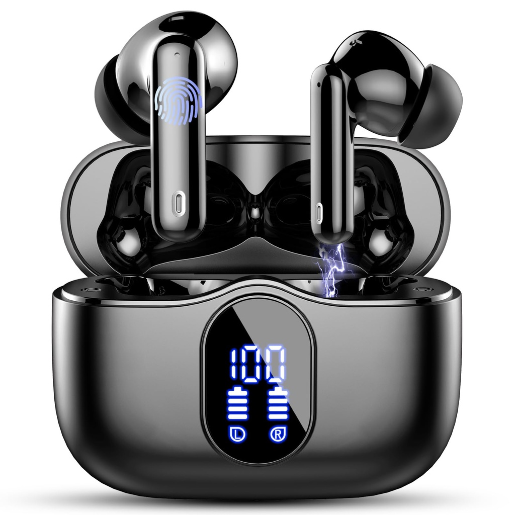 Wireless Earbuds, Bluetooth 5.4 Headphones In Ear with 4 ENC Mic, 36H Playtime HiFi Stereo