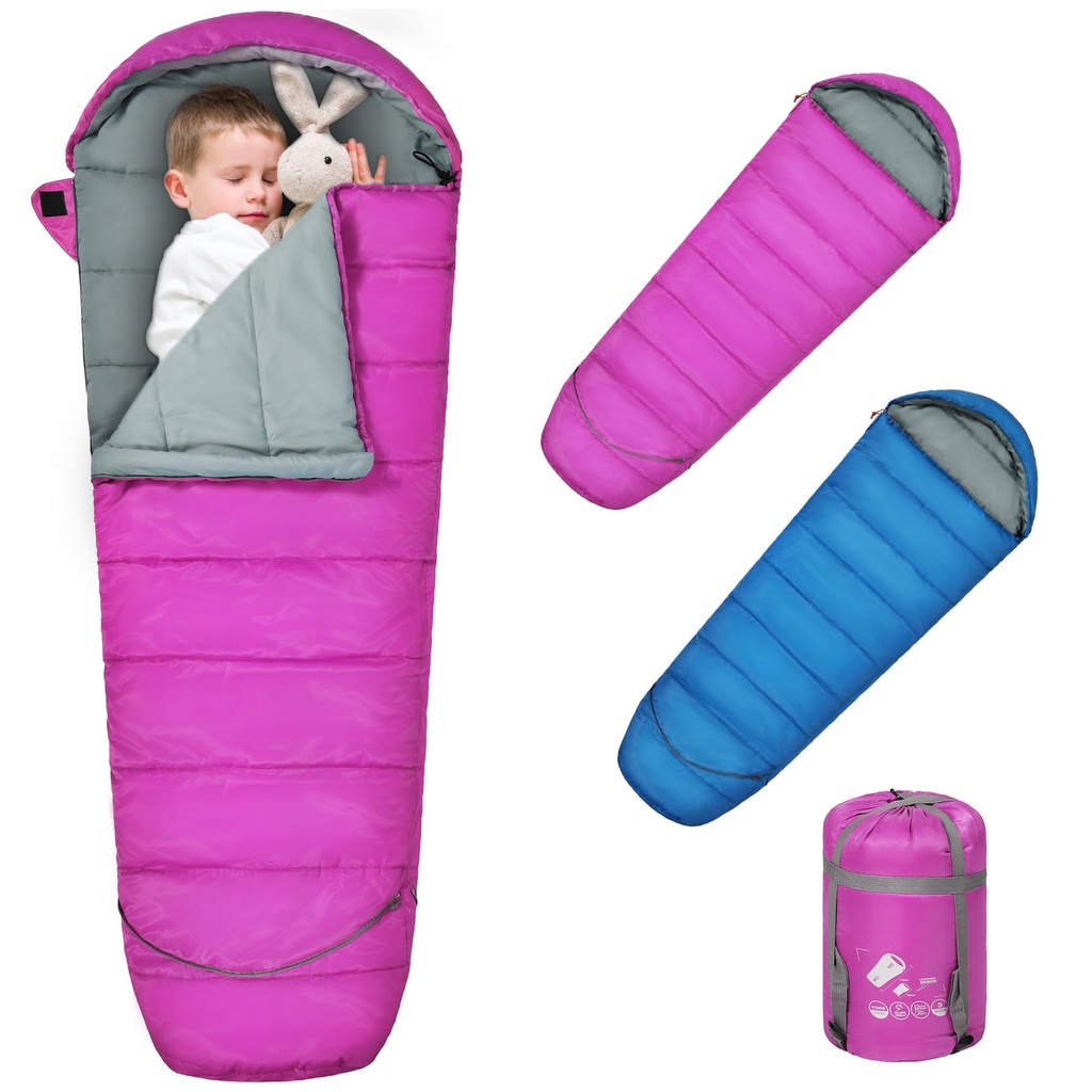 REDCAMP Kids Sleeping Bag, 3-4 Season Childrens Sleeping Bags for Warm or Cold Weather