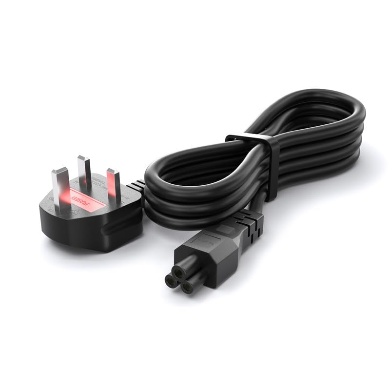 IEC C5 Replacement Cable 10Ft, US NEMA 5-15P 3 Prong Plug to Mickey Mouse Connector, Durabl
