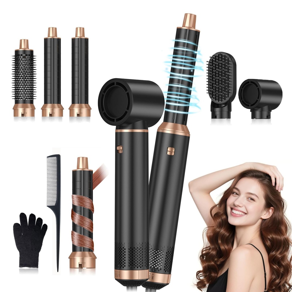 Hair Styler 5 in 1, Magic Hairstyler, 1000W Hair Dryer Brush with Curl, Straighten, Volumis
