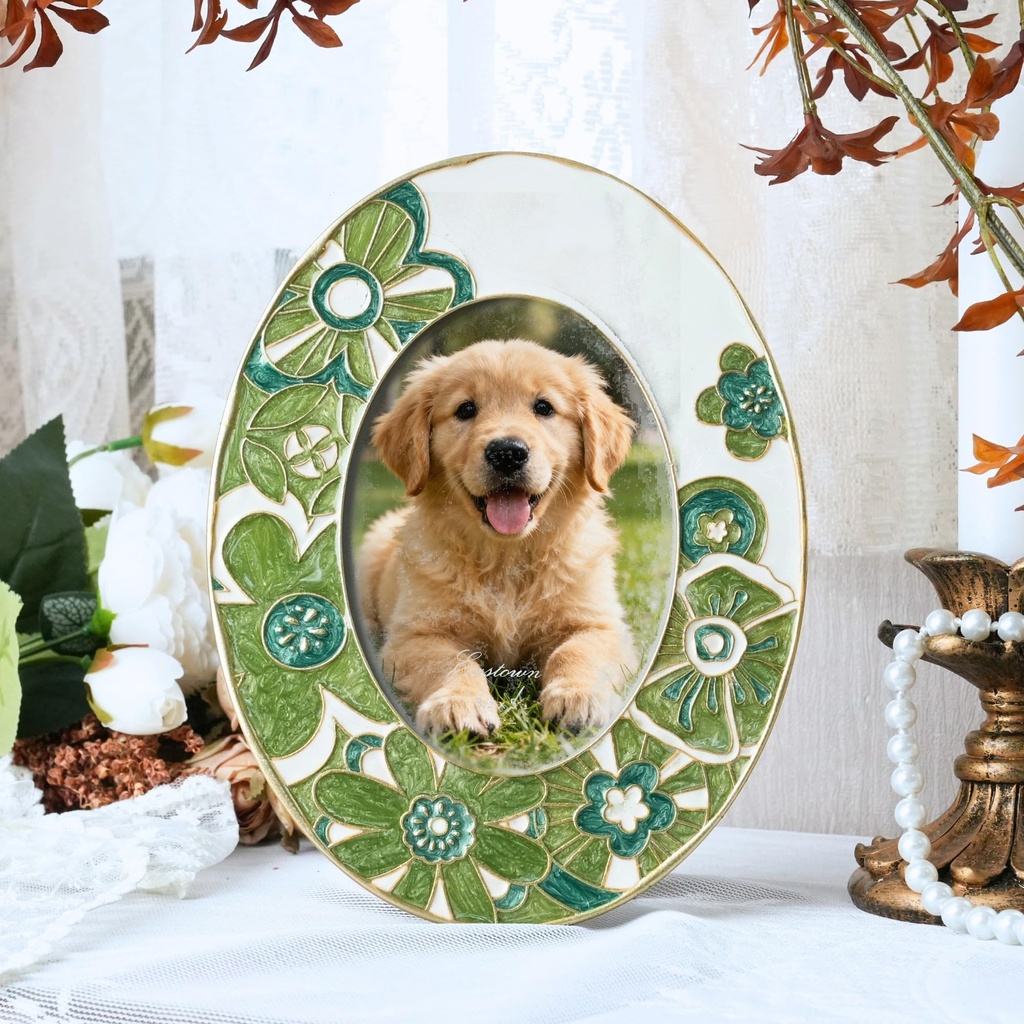 Hunlostten Vintage 3.5X5 Photo Frame with Stand - Rectangle Picture Frame Decorative Tablet