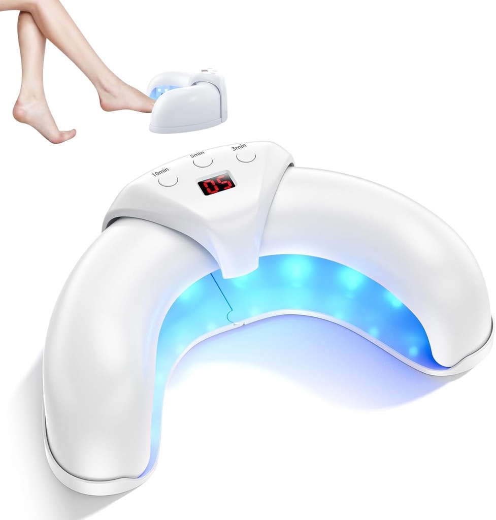 Foldable Nail Fungus Laser Device, Safe & Effective Home Treatment Device for Multiple Toen