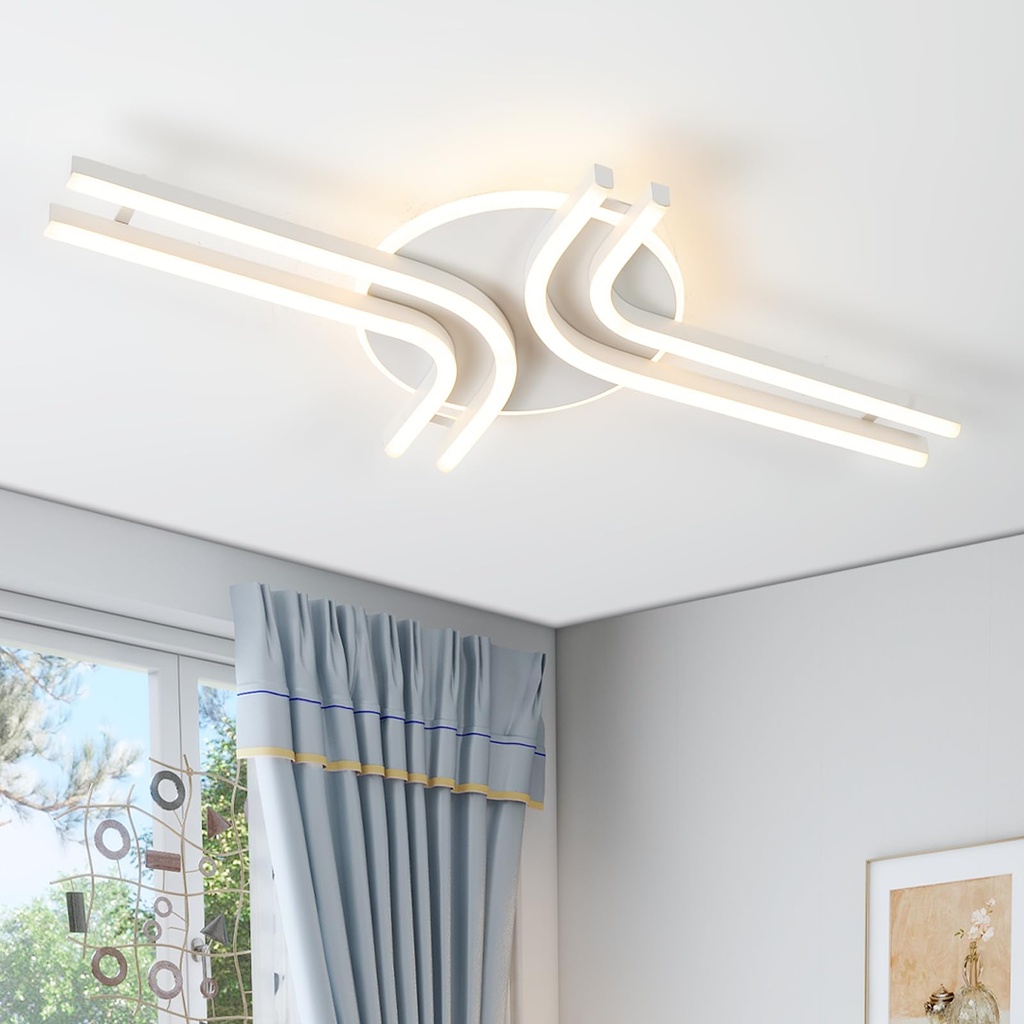 Dagea LED Dimmable Ceiling Light, 32W 3200lm Modern Dimming Ceiling Lamp with Remote Control