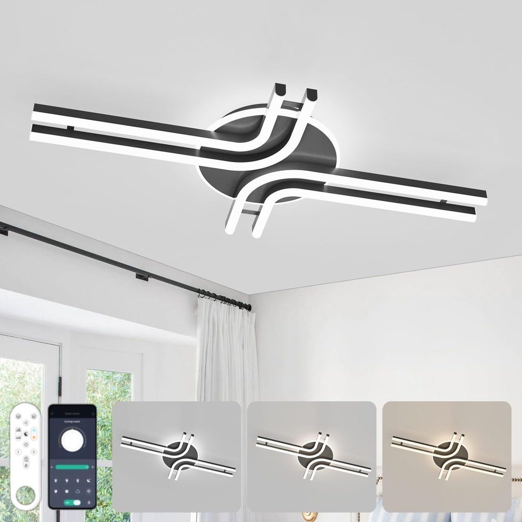 Dagea LED Dimmable Ceiling Light, 32W 3200lm Modern Dimming Ceiling Lamp with Remote Control