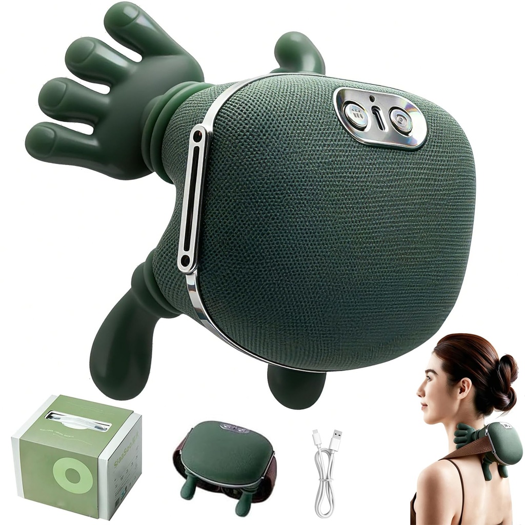 Neck Massager, Back Massager with Heat, Deep Tissue 4D Kneading Massage, Simulated Real 