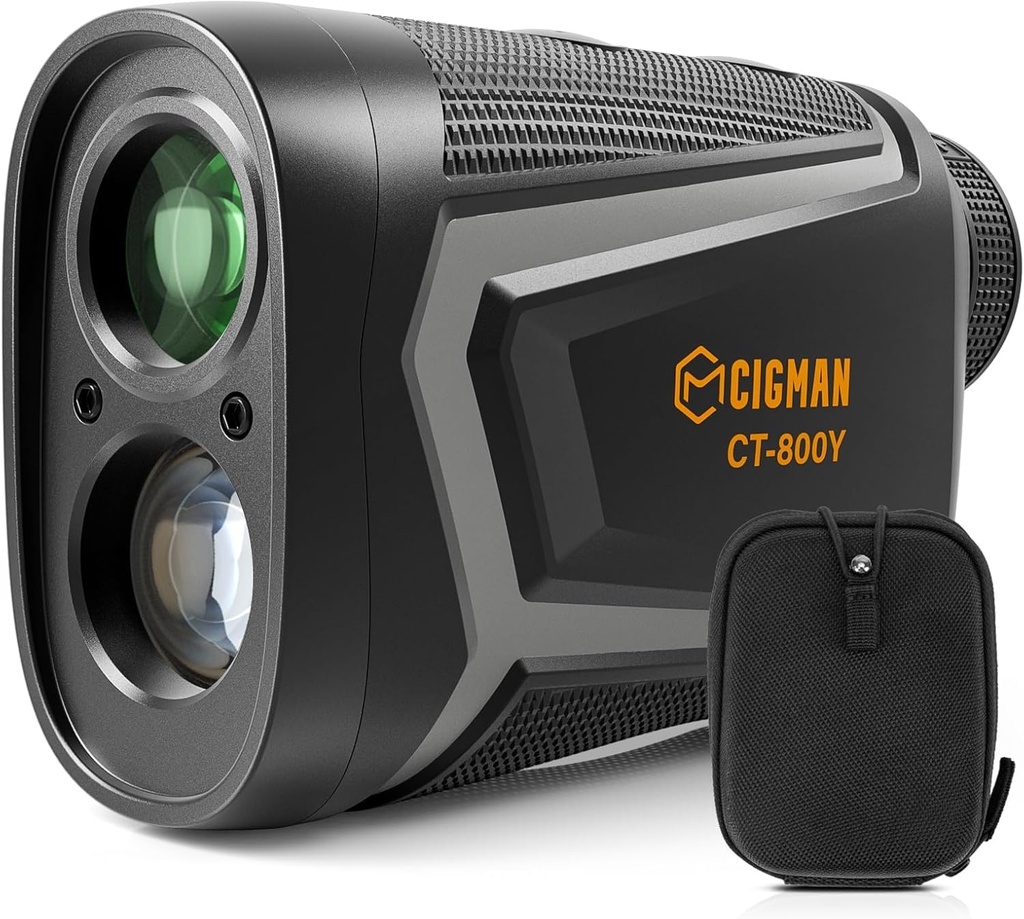 CIGMAN Golf Range Finder 800M Golf Rangefinder with Slope - USB Rechargeable,6X Magnificati