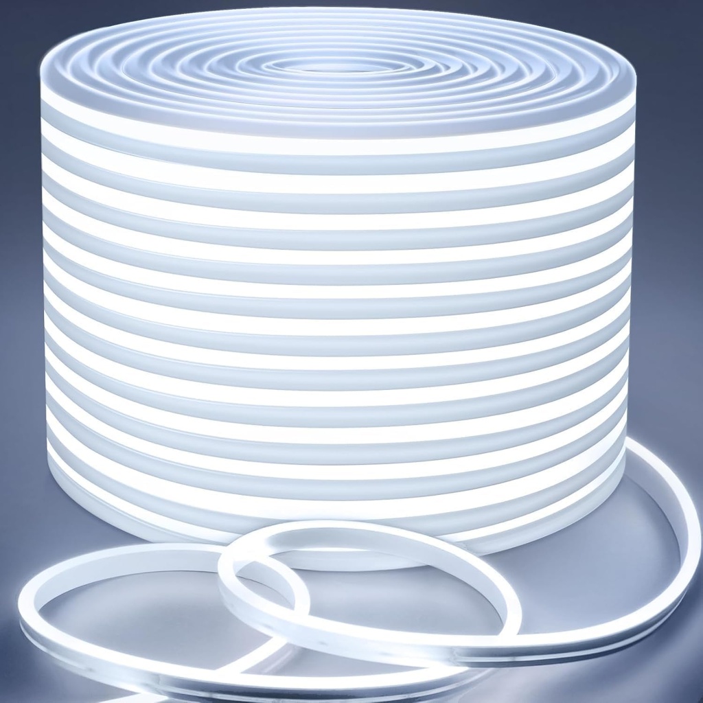 Lamomo Outdoor LED Strip Light 30m,6000K Dimmable LED Neon Rope Light Strips,24V Waterproof