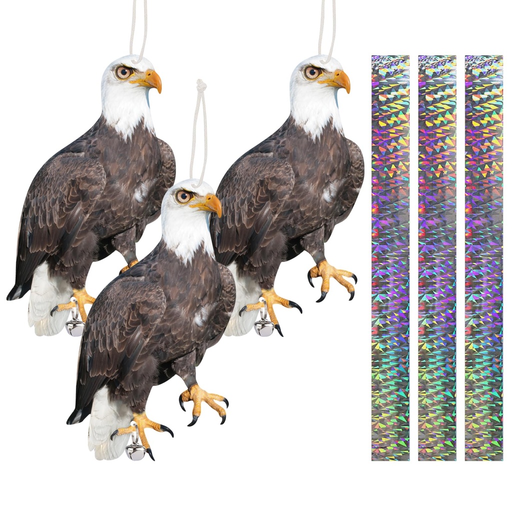 Plastic Hawk Bird Scarer for Roofs Hawk Owl Decoy to Scare Birds Away Pigeon Deterrent With