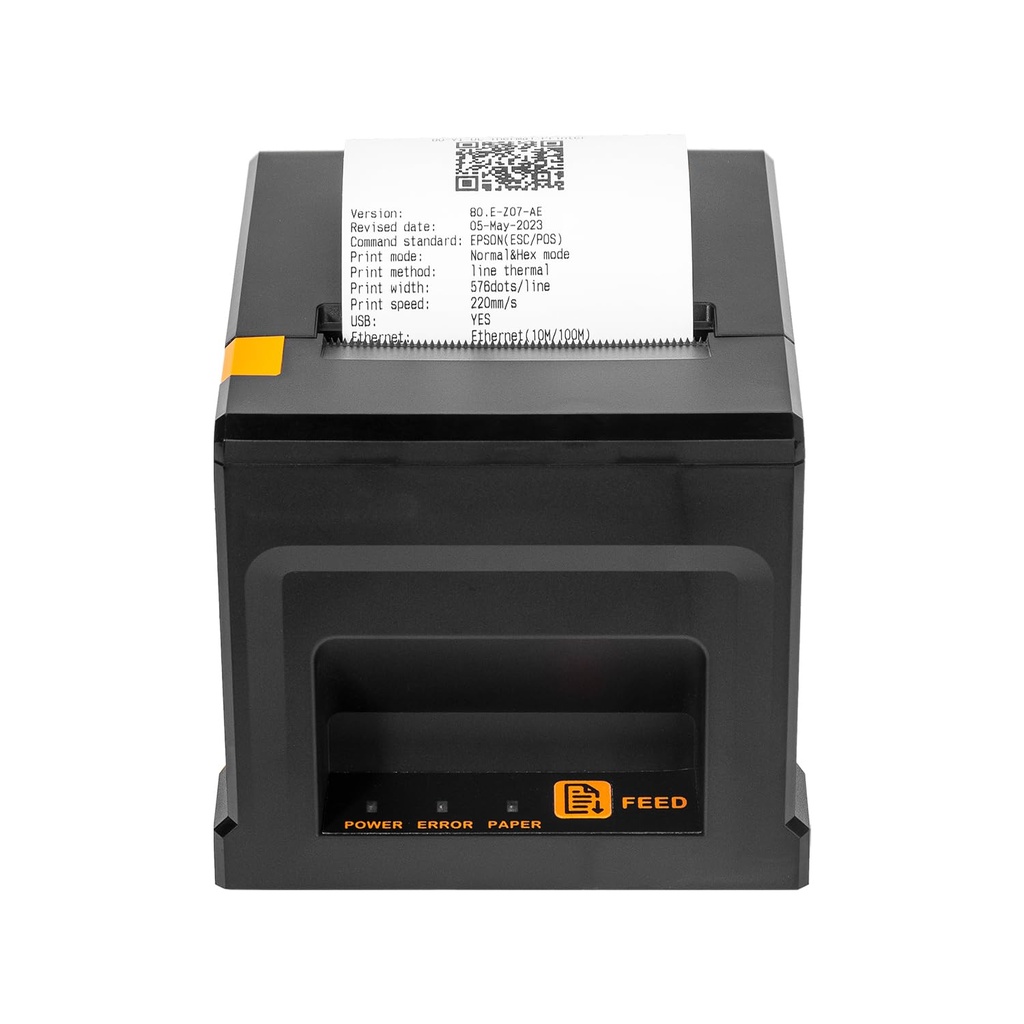 NetumScan 80mm POS Receipt Printer 300mm/s USB Thermal Receipt Printer with Auto Cutter Cas