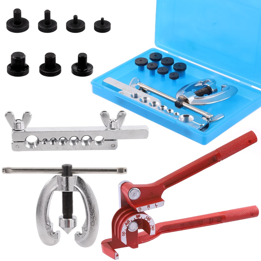 Tanstic 9Pcs Flaring Tool and Tube Bender, 1/2" 7/16" 3/8" 5/16" 1/4" 3/16" 5/8" 