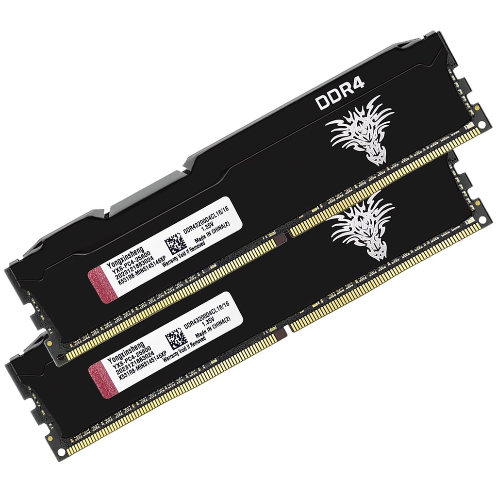 DDR4 3200MHz 32GB Kit (16GBx2) Desktop RAM PC4-25600 UDIMM Non-ECC Unbuffered 1.35V 288 Pin