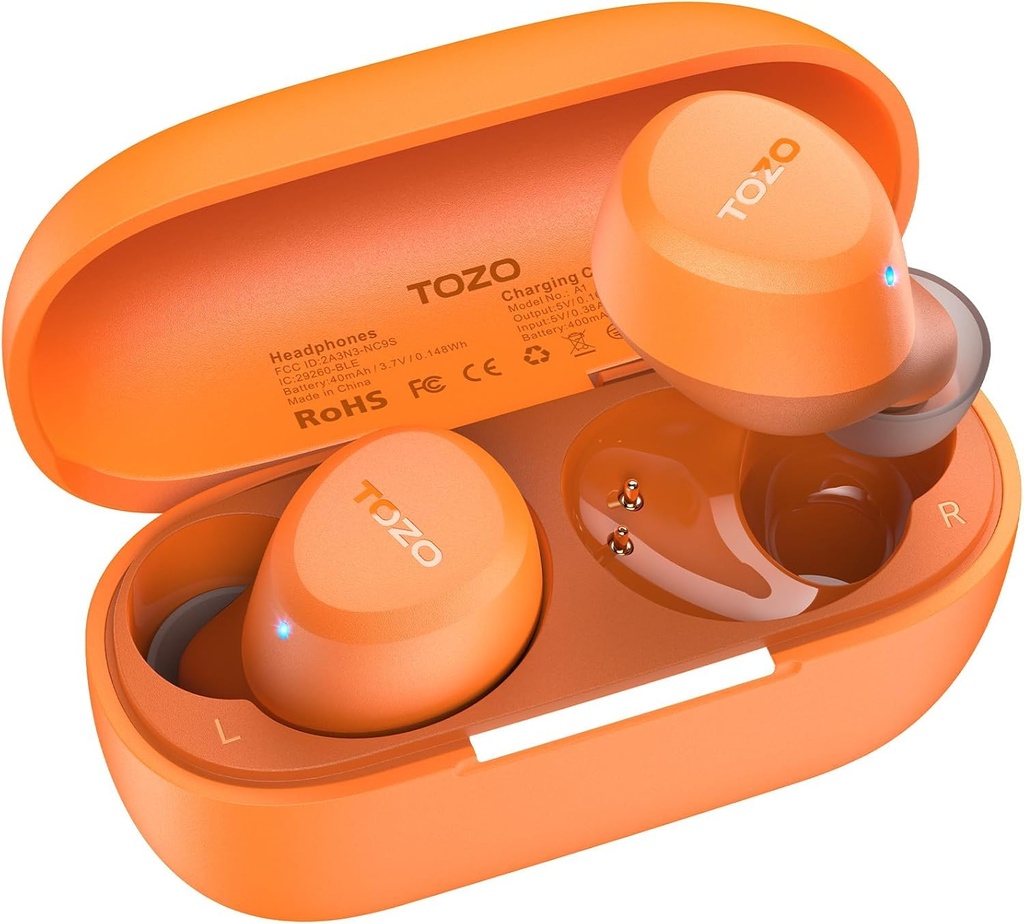TOZO A1 Wireless Earbuds, Bluetooth 5.3 Earphones, Support APP EQ Setting, 32H Long Playtim