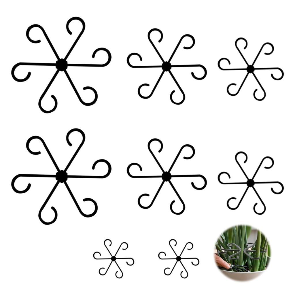 8 Pack Reusable Plastic Plant Support Stakes,Monstera Plant Support,4-Size Gardening Hook A