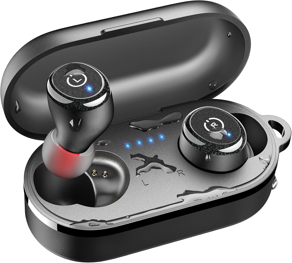 TOZO T10 Bluetooth 5.3 Wireless Earbuds with Wireless Charging Case IPX8 Waterproof Stereo