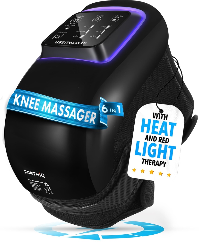 FORTHiQ Pro+ Knee Massager with Heat and Red Light Therapy and Vibration for Knee Pain Relief