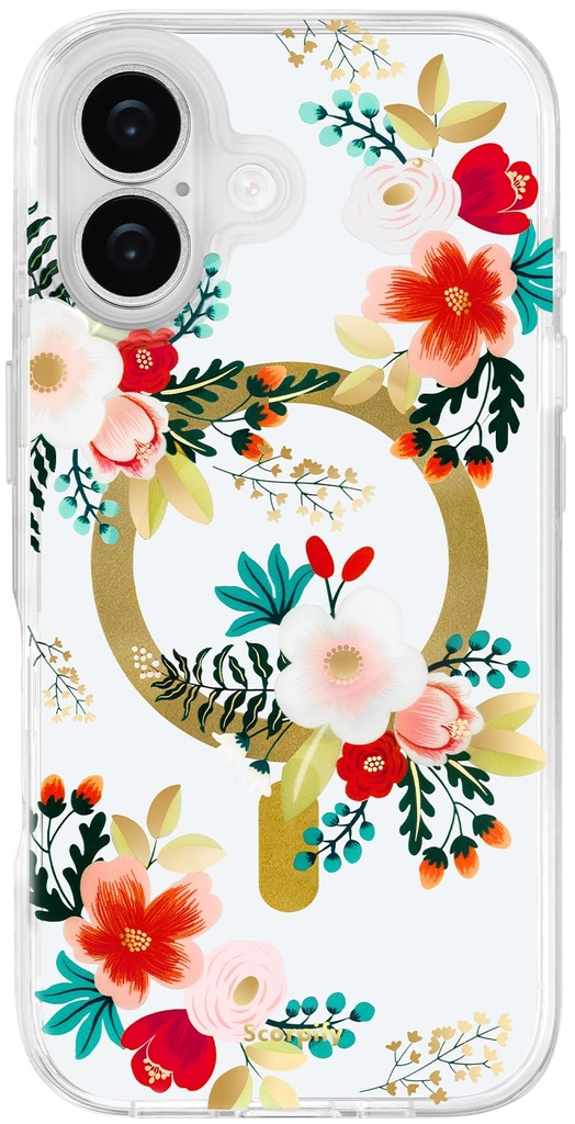 SCORPIFY for iPhone 17 Air Case [Compatible with MagSafe] with White Primrose Floral Design