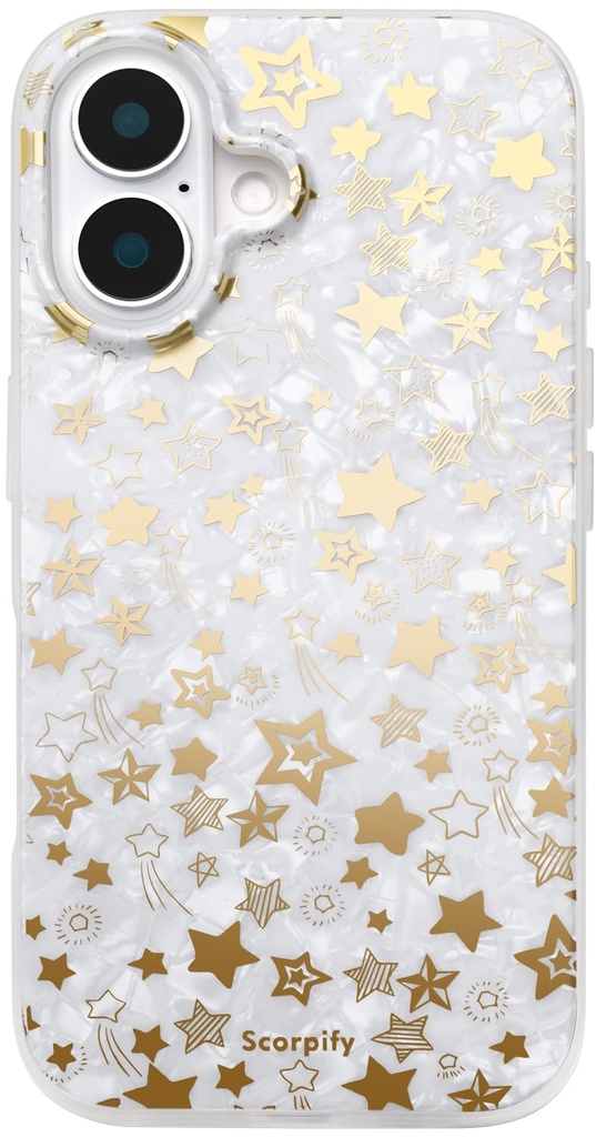 SCORPIFY for iPhone 16 Pro Max Case [Compatible with MagSafe] with Shining Pearl Star Design