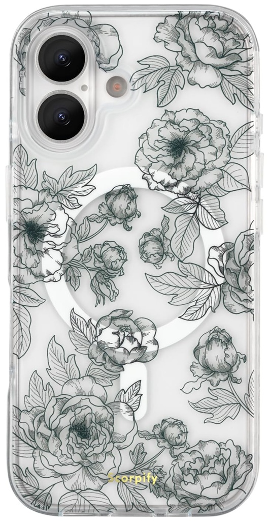 SCORPIFY for iPhone 17 Air Case [Compatible with MagSafe] with Matte Queen of Flower Floral Design