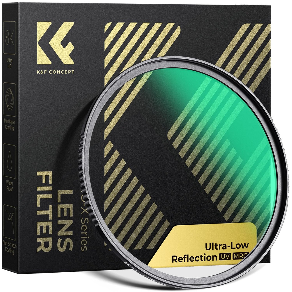K&F CONCEPT 72mm UV Filter Ultra Low Reflection Protection Lens Filter, Slim Lens HD Optical