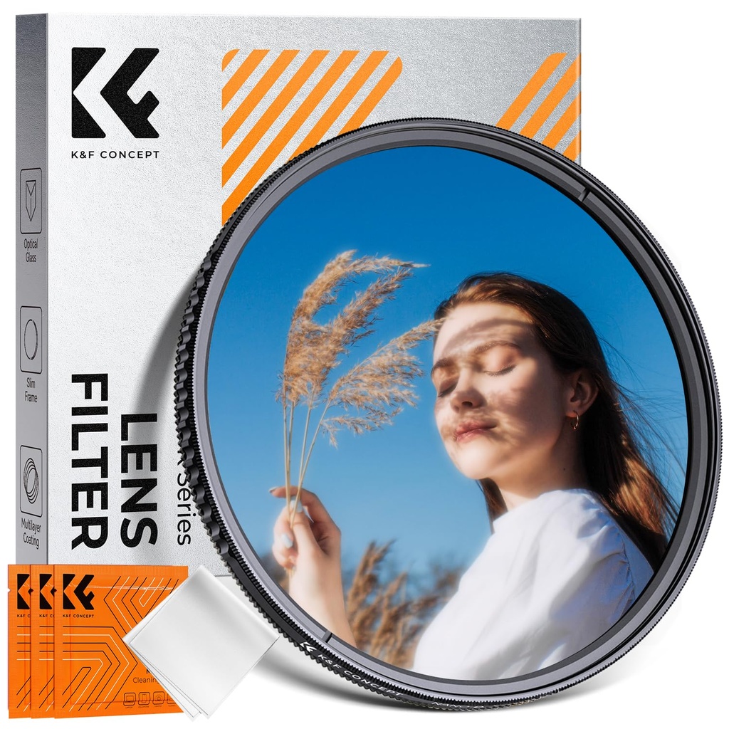 K&F CONCEPT 67mm Black Diffusion 1/4 & CPL Filter Dreamy Cinematic Effect Mist Soft Glow 