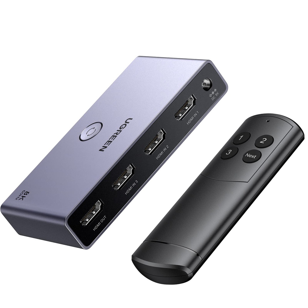 UGREEN HDMI 2.1 Switch, 4K 120Hz HDMI Switcher Splitter 3 In 1 Out, 8K 60Hz Support HDCP 2.3
