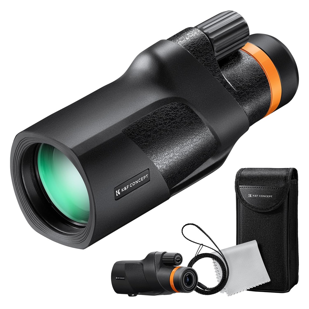 K&F CONCEPT 12X50 High Power Monocular®Waterproof HD Pocket Monoculars Scope for Adults