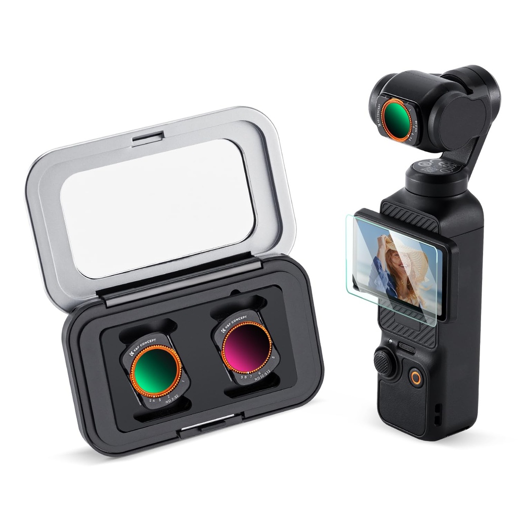 K&F CONCEPT FD161 Variable ND2-ND32 & ND32-ND512 Kit Compatible with DJI Osmo Pocket 4/3