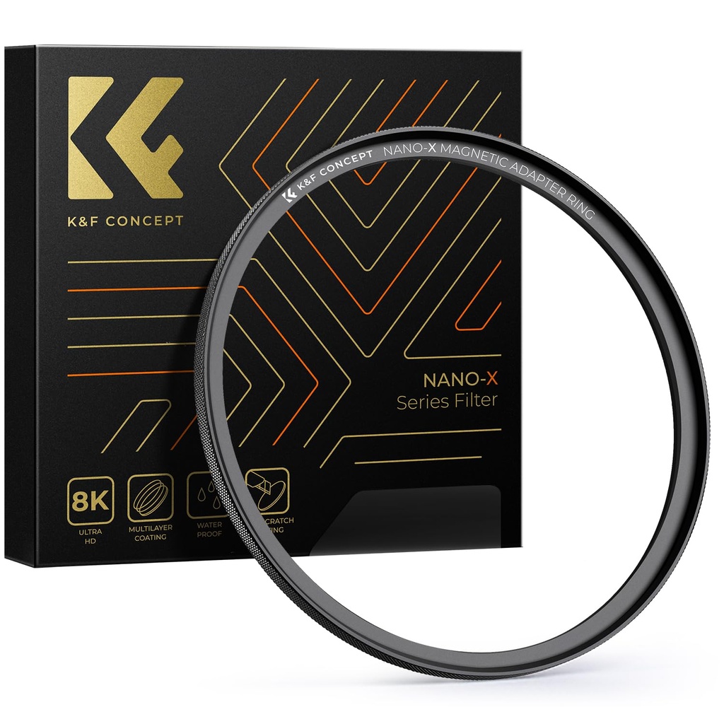 K&F CONCEPT 62-82mm Magnetic Filter Adapter Step-Up Rings