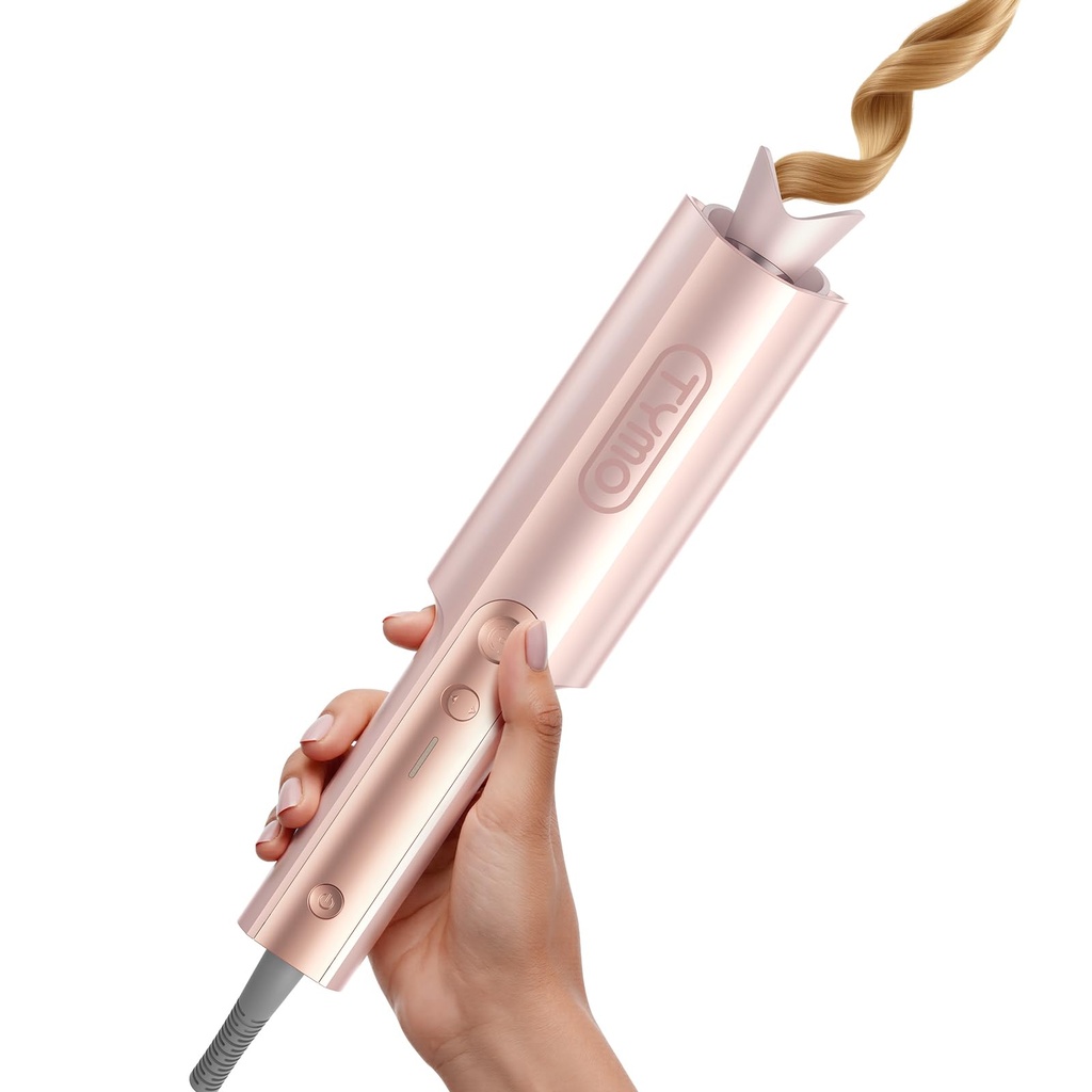 TYMO CurlPro Plus Hair Curler Automatic Rotating - Long Barrel Curling Wand for Long Hair, C
