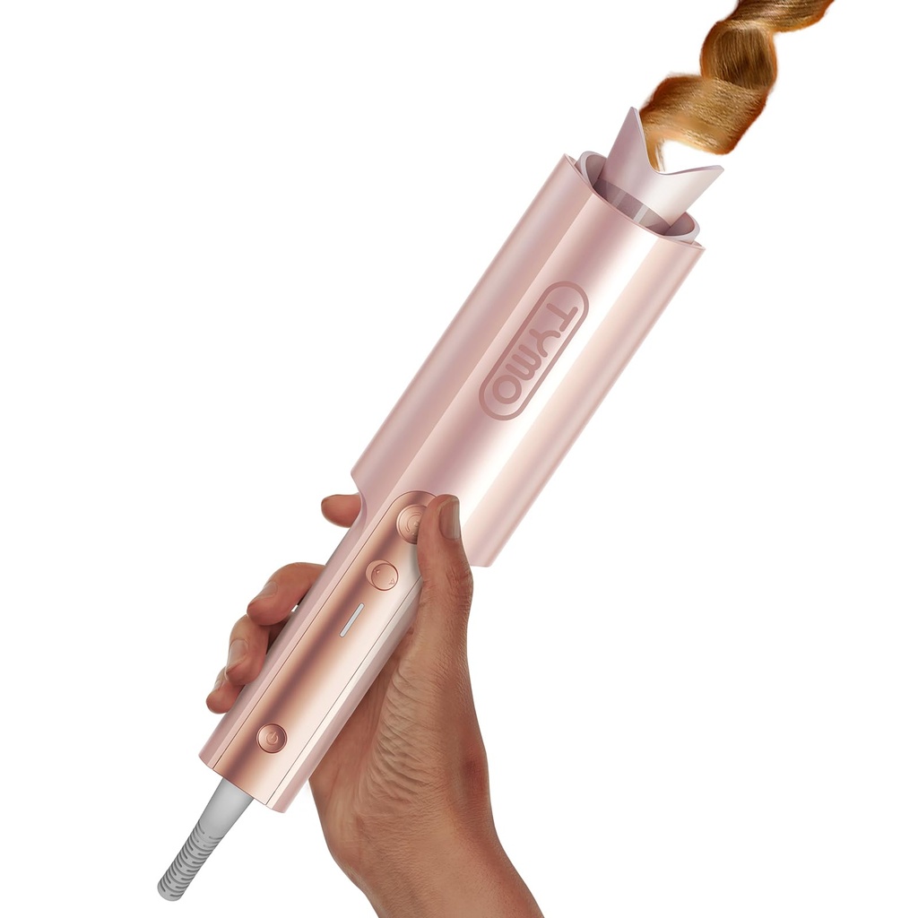 TYMO CurlPro Plus Hair Curler Automatic Rotating - Long Barrel Curling Wand for Long Hair, C